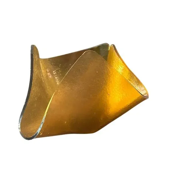 Mid-Century Modern Handmade Fused Glass Votive, Vase, Centerpiece - Picture 3 of 6